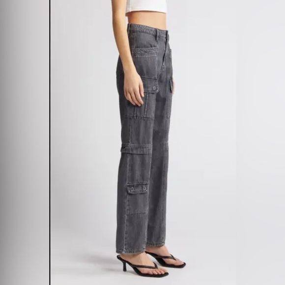 BNWT Hidden Tracey High Waist Straight Leg Cargo Jeans size  28 - Picture 3 of 6